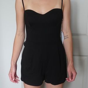 Black Spaghetti Strap Romper